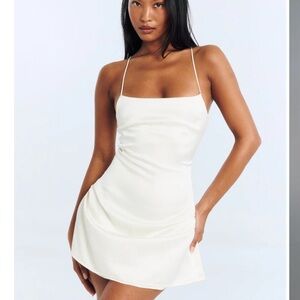 Cherie Gabrielle Dress White Spaghetti Strap